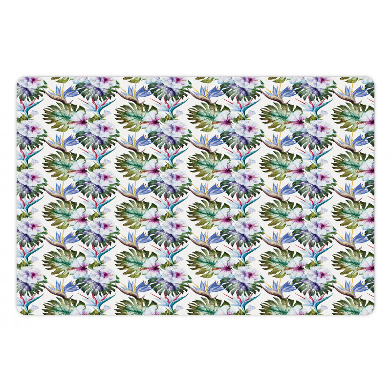 Colorful Exotic Flowers Art Pet Mat