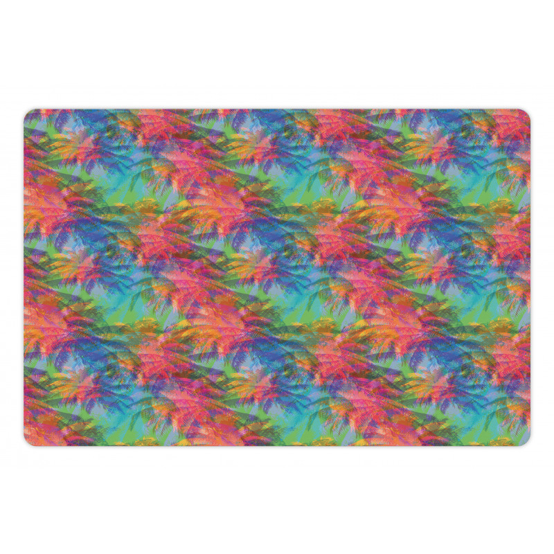 Abstract Toned Summer Palms Pet Mat