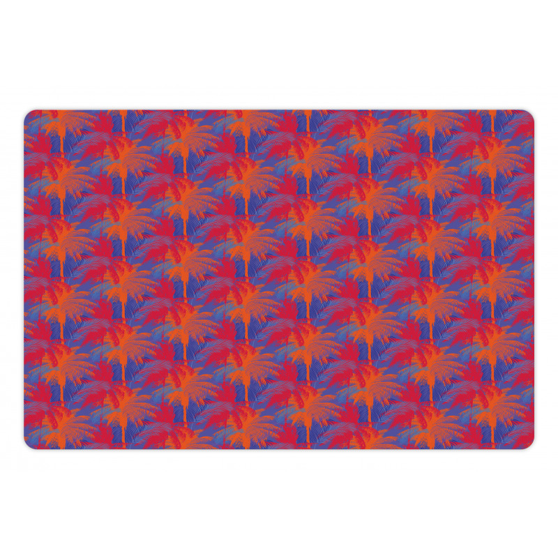 Summer Contrast Artwork Palm Pet Mat