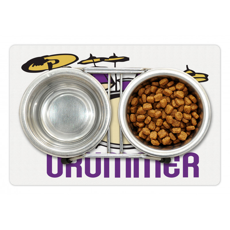 Drummer Wording Graphic Image Pet Mat