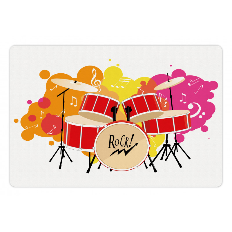 Music Themed Colorful Design Pet Mat