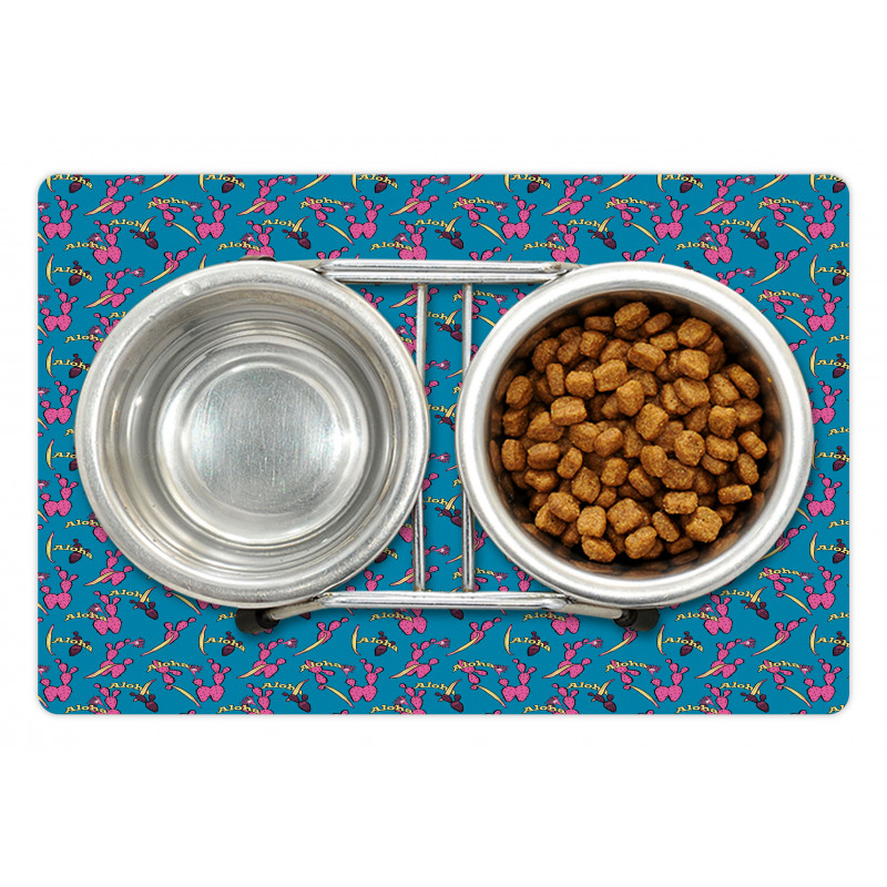 Colorful Spiky Cactus Pattern Pet Mat