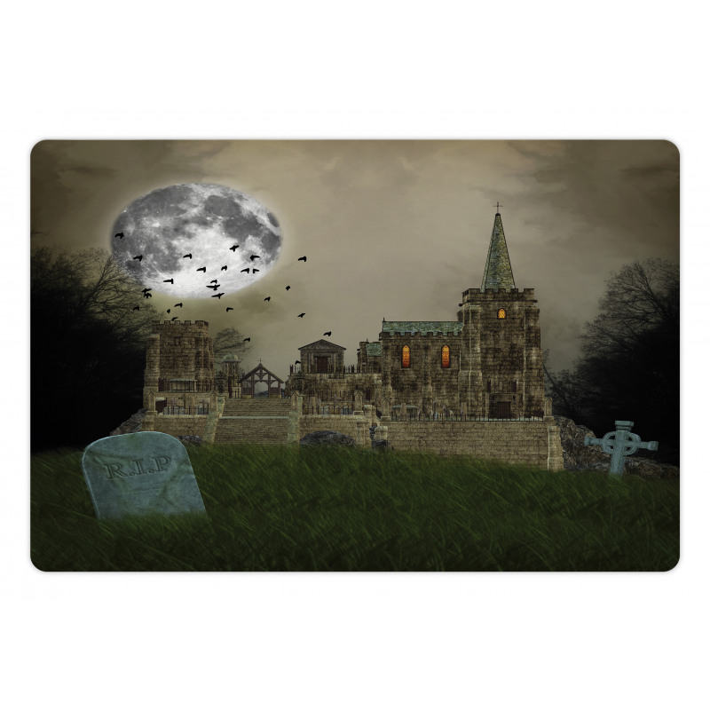 Old Village and Grave Pet Mat