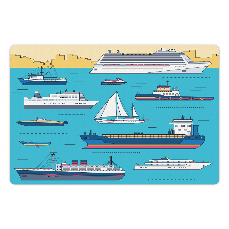 Ships Yacht Ferry Pet Mat