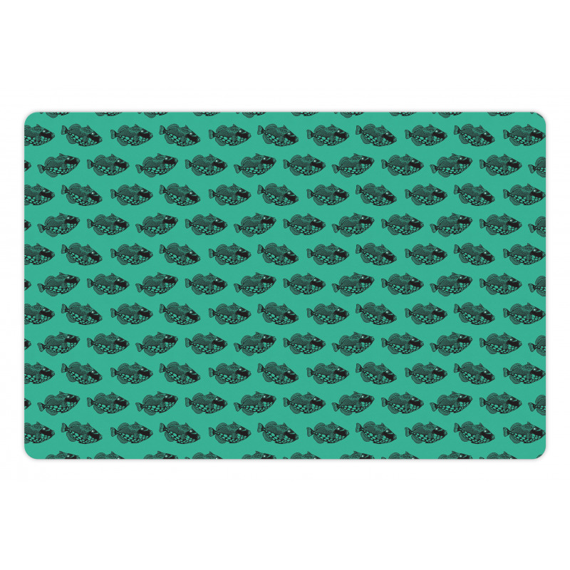 Rounds on Sea Fish Pet Mat