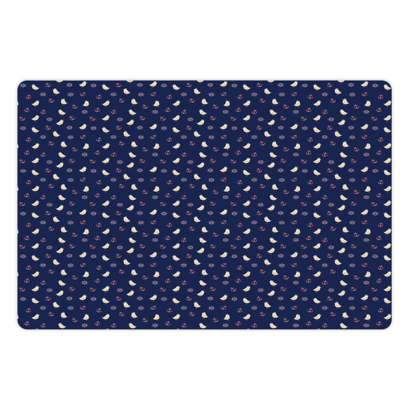 Birds in Marine Hats Pet Mat