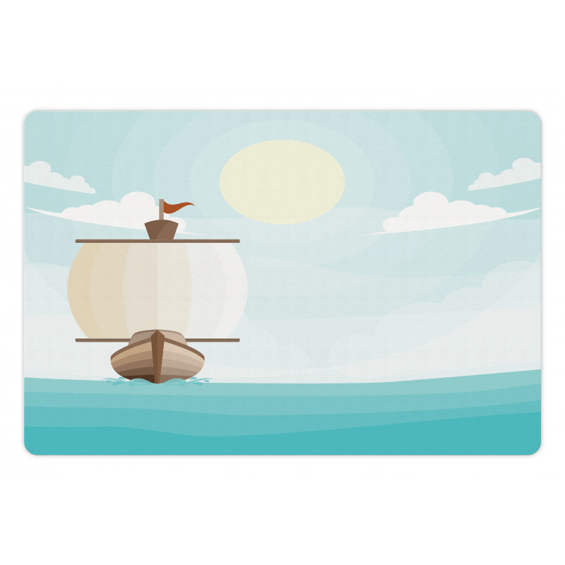 Sailboat in the Ocean Pet Mat