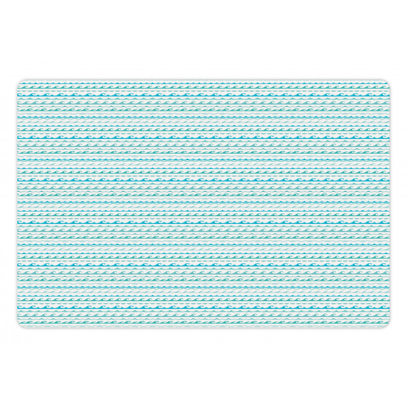 Sea Waves and Curves Pet Mat