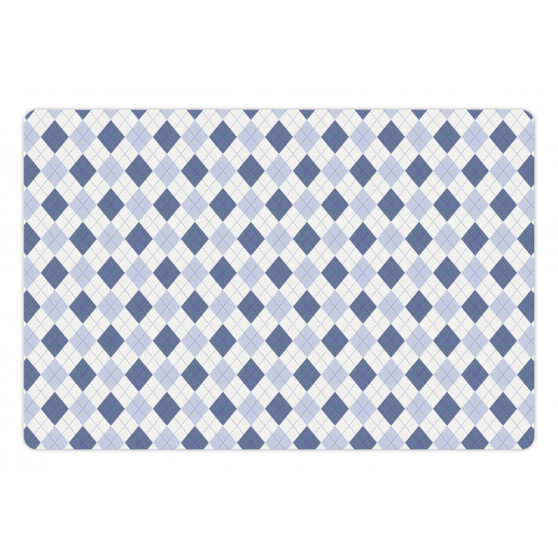 Diagonal Rhombus Borders Pet Mat