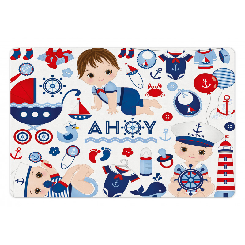 Sailor Babies Clothes Motif Pet Mat