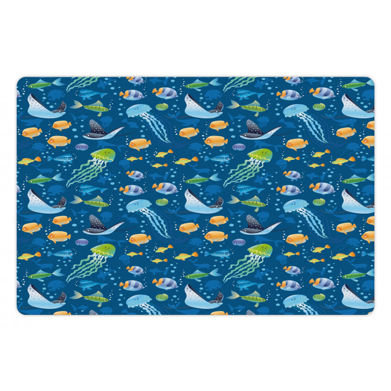 Fish Turtle Nautical Pet Mat