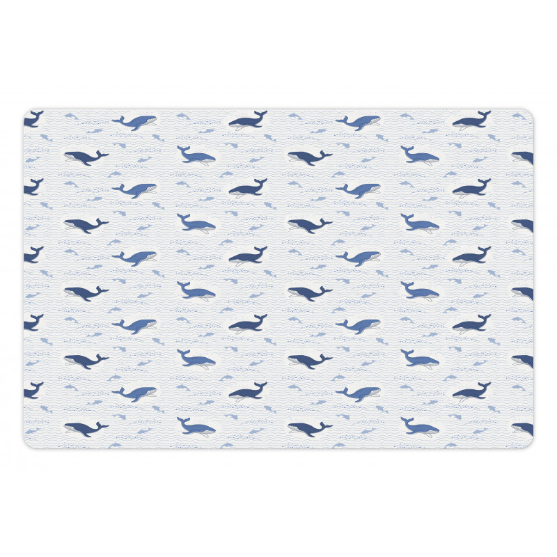 Fish Big Mammal Wave Graphic Pet Mat