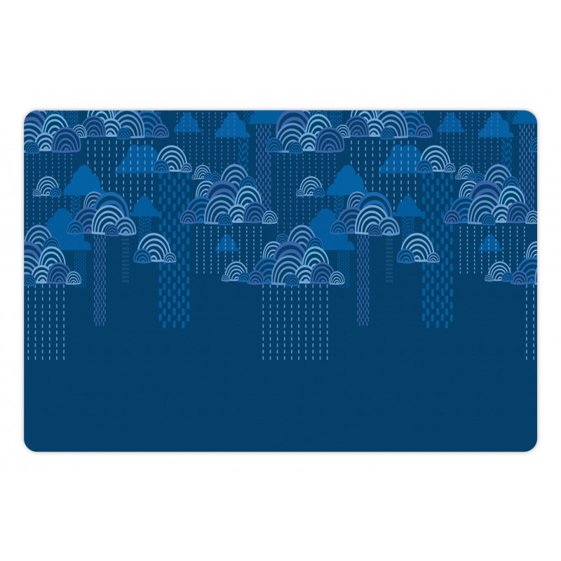 Abstract Clouds Dots Art Pet Mat