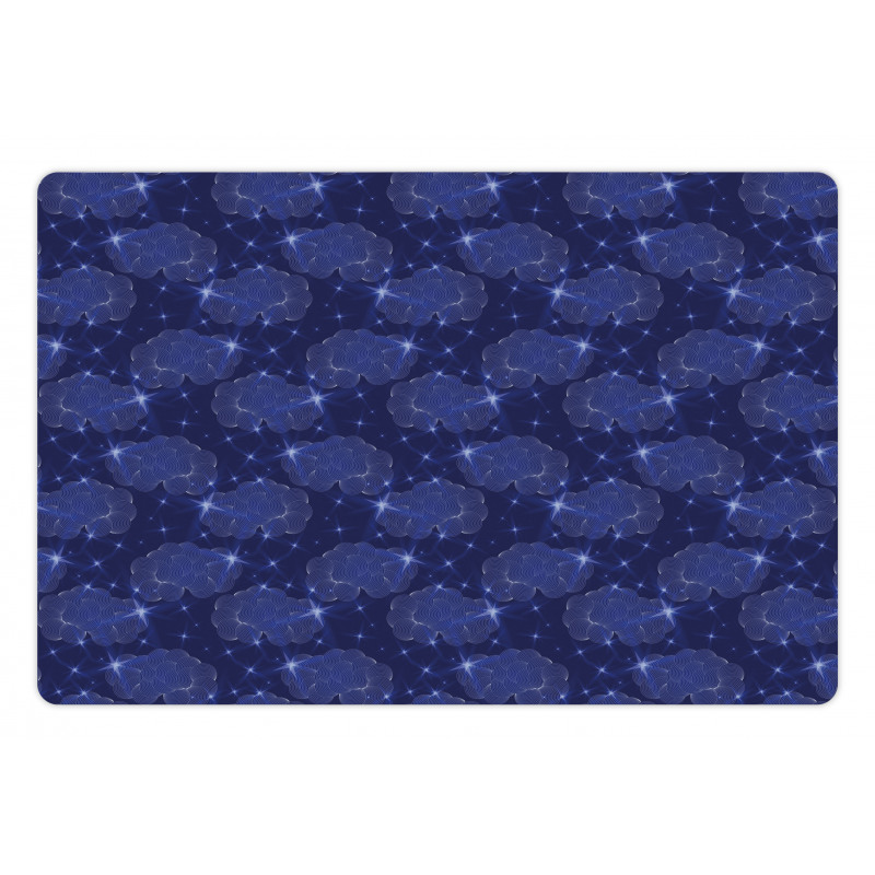 Stripes Zentangle Clouds Pet Mat