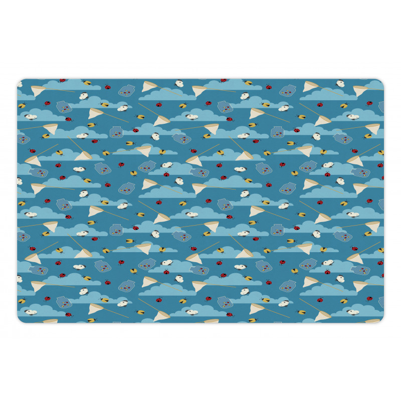 Ladybird Clouds Bugs Art Pet Mat