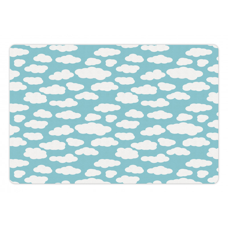 Bicolored Clouds Graphic Pet Mat