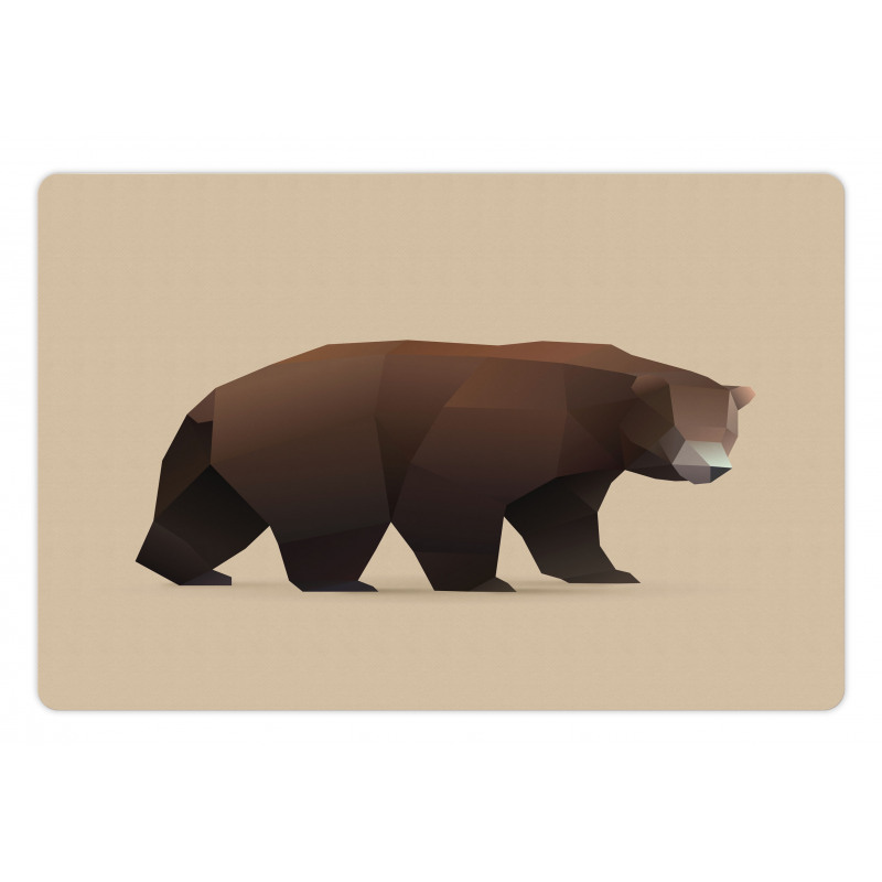 Modern Geometric Bear Art Pet Mat