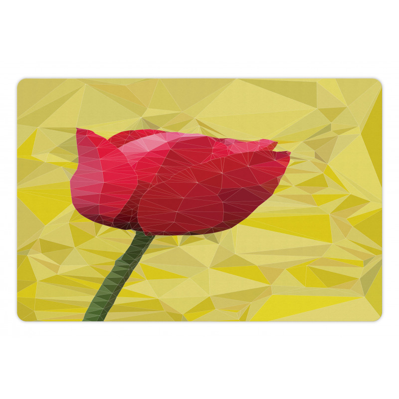 Geometric  Blooming Tulip Pet Mat