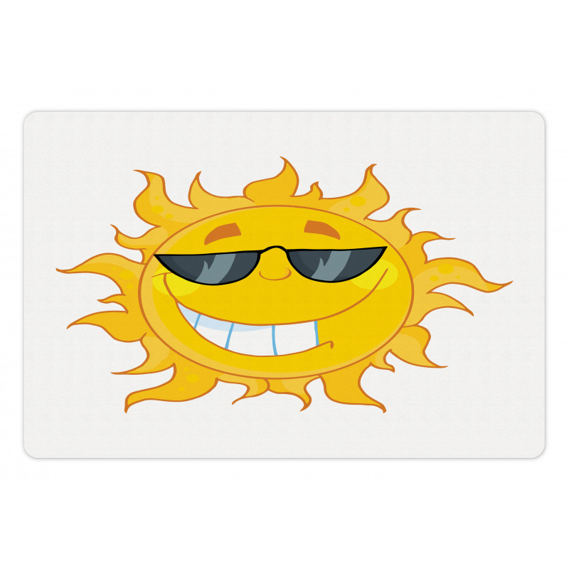 Cheerful Sun Smiling Pet Mat