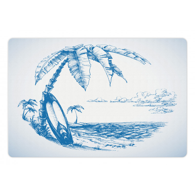 Surf Hawaiian Beach Pet Mat