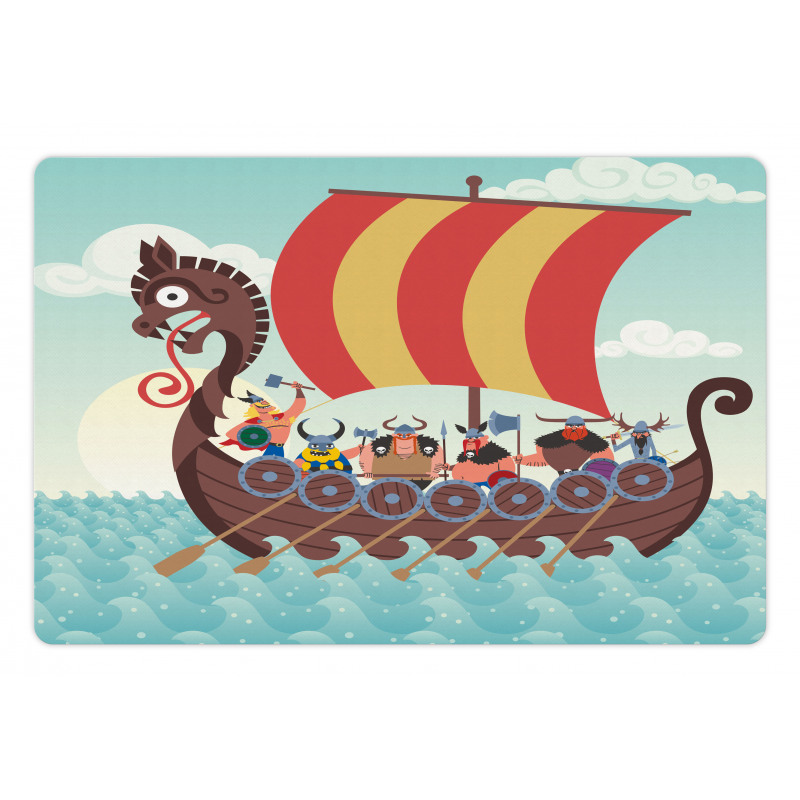 Dragon Ship and Characters Pet Mat