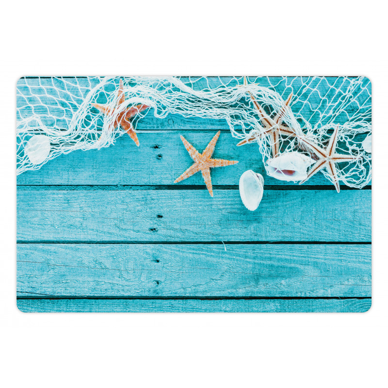 Nautical Shells and Net Pet Mat