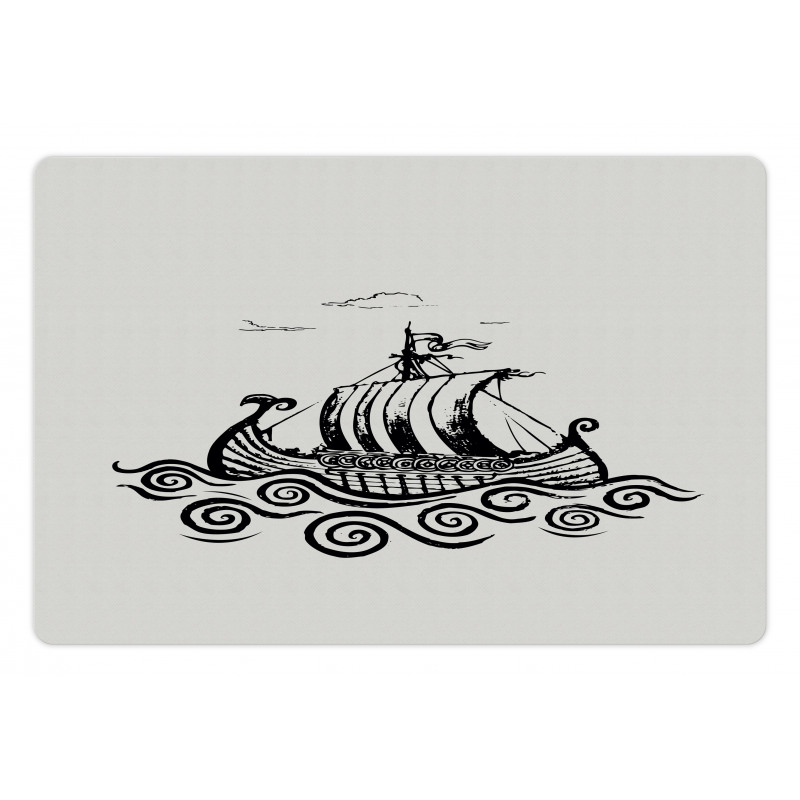 Ship with Whirlpool Waves Pet Mat