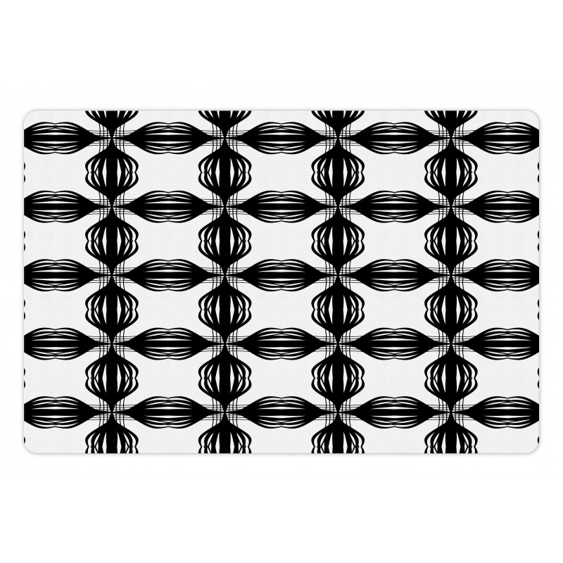 Monochrome Abstract Items Pet Mat