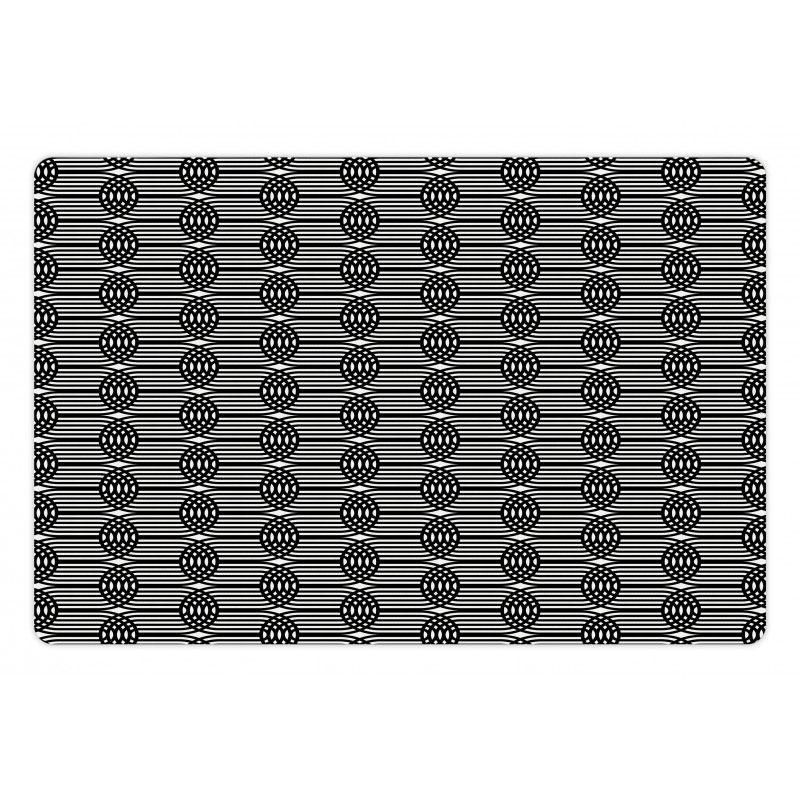 Vertical Waves Intersecting Pet Mat