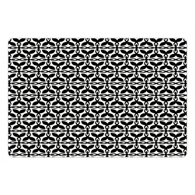 Geometric Flora Retro Art Pet Mat