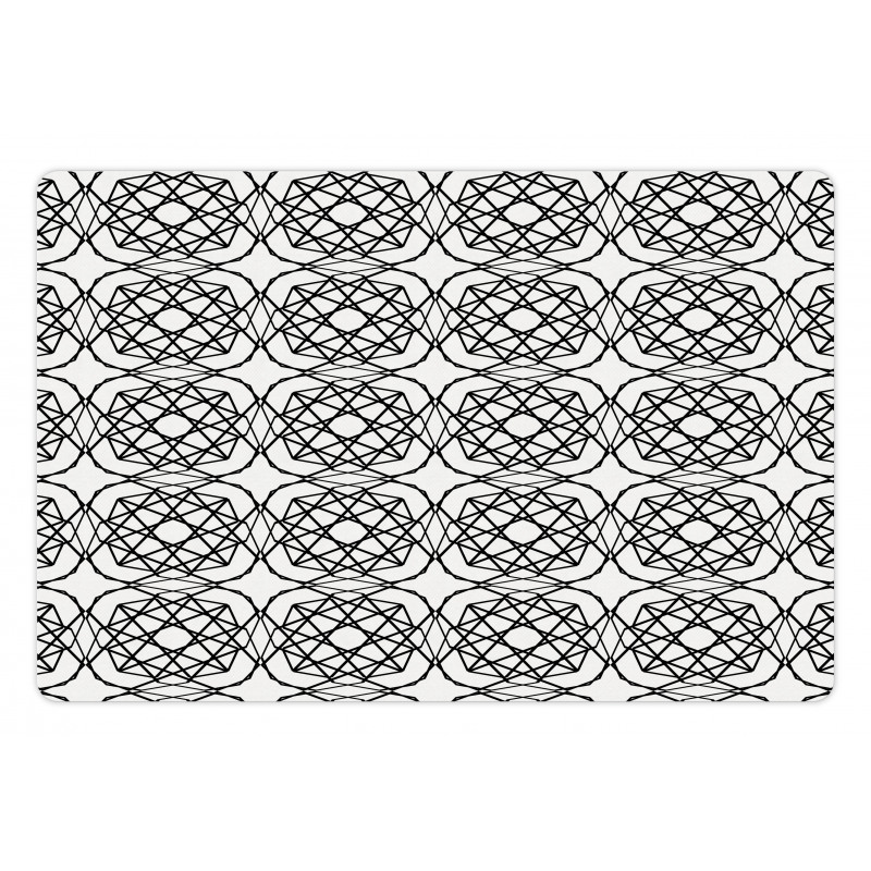 Monotone Inspired Line Art Pet Mat