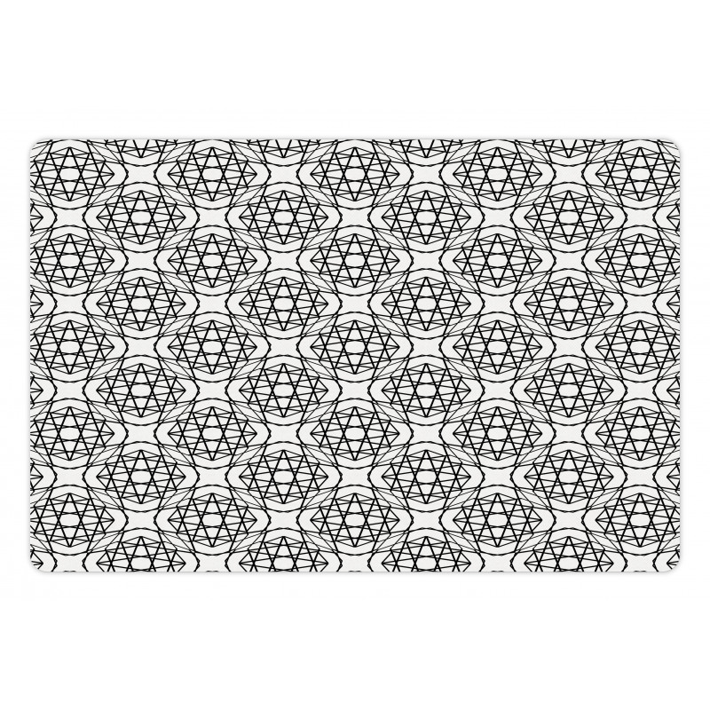 Hand Drawn Star Lattices Pet Mat