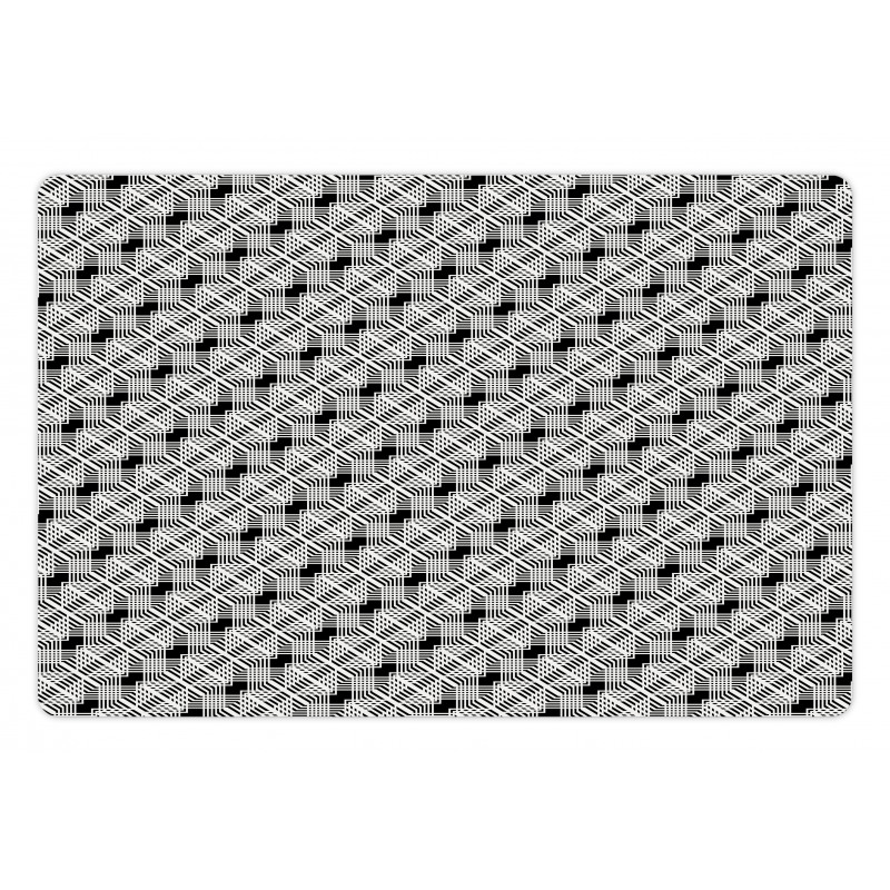 Abstract Zigzags Lattice Pet Mat