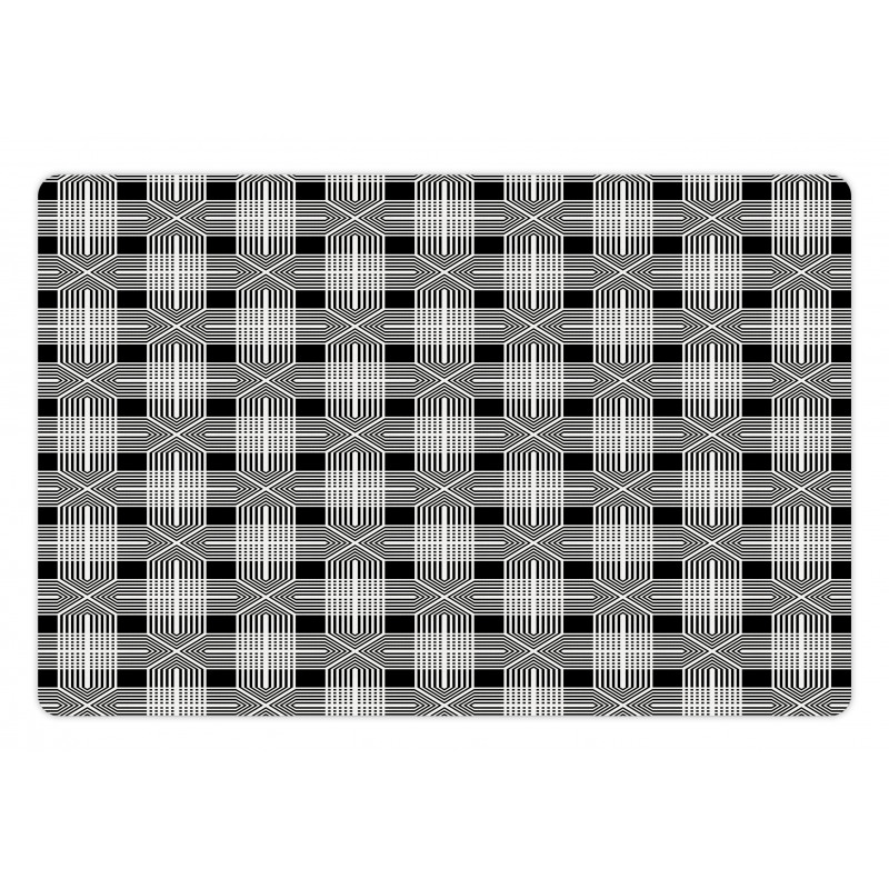 Gingham Inspired Pattern Pet Mat