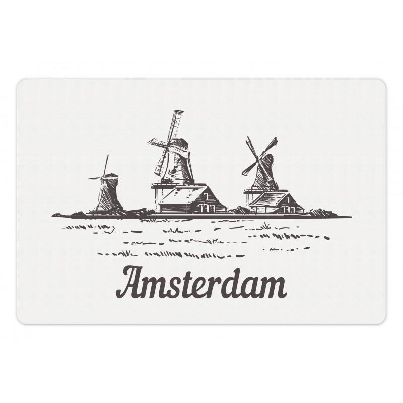 Zaanse Schans Windmills Pet Mat