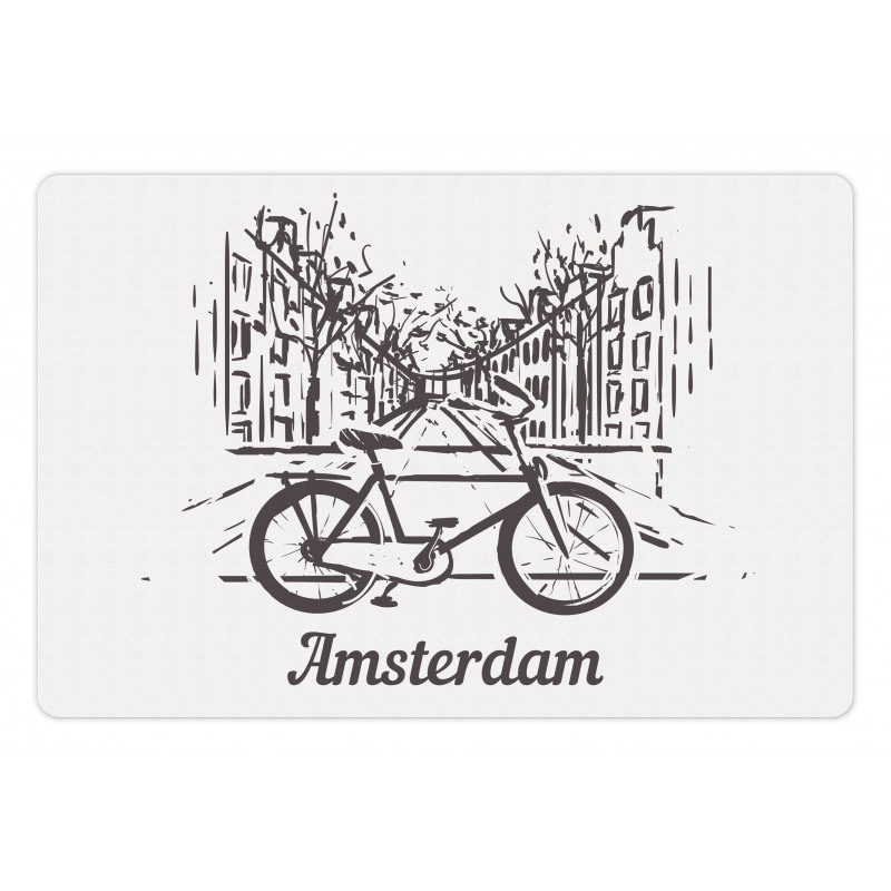 Bicycle Street Houses Pet Mat