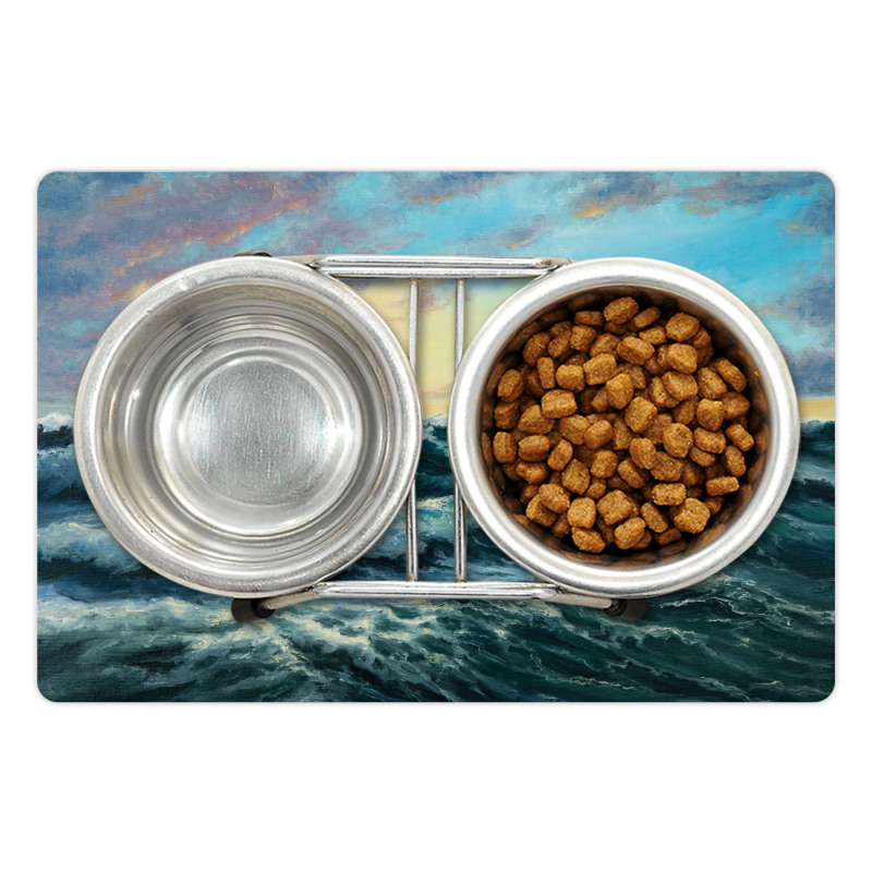 Ship in the Sea Painting Pet Mat