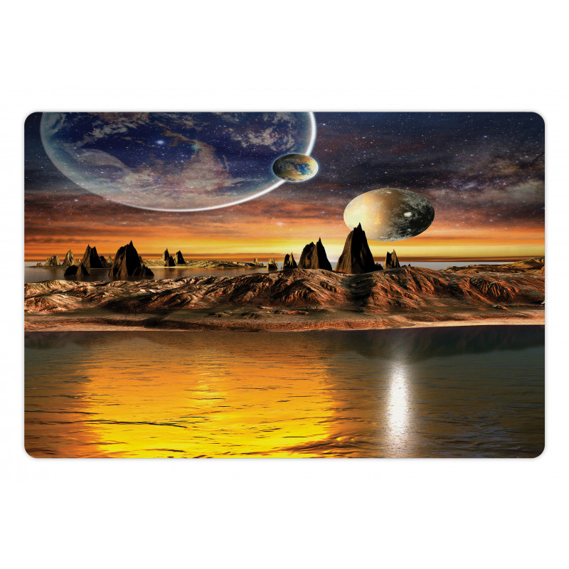 Planet Sci Fi Fantasy Art Pet Mat