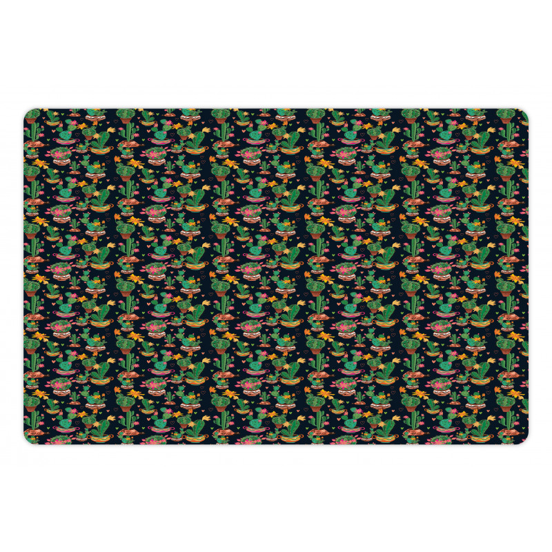 Flowers with Cacti Pet Mat