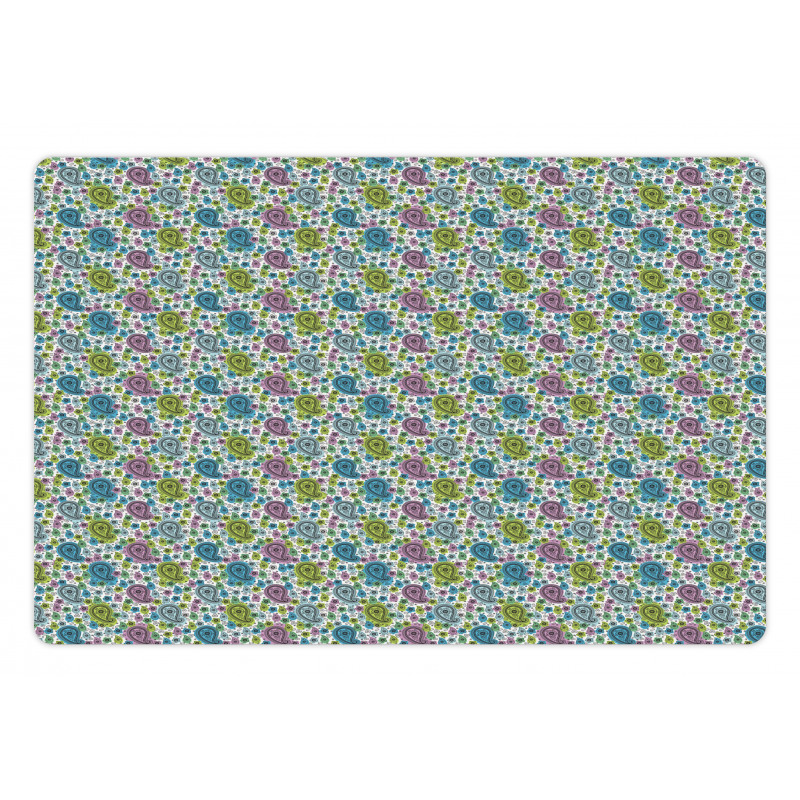 Colorful Ethnic Sketch Pet Mat