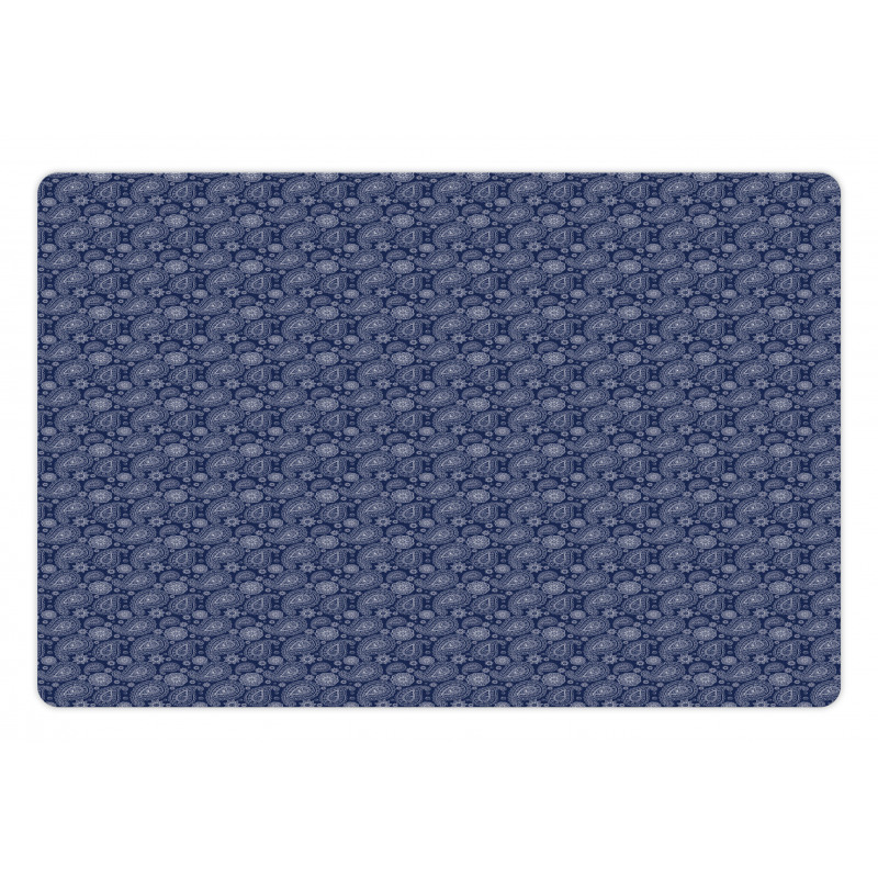 Sketch Style Motifs Pet Mat