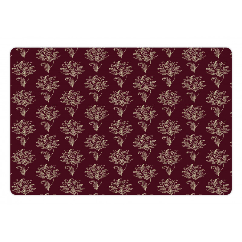 Damask Style Motifs Graphic Pet Mat