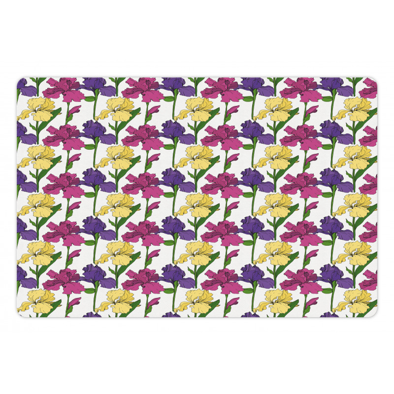 Iris Botanical Flowers Art Pet Mat