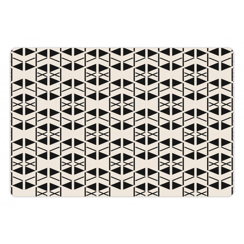 Modern Retro Shapes Art Pet Mat