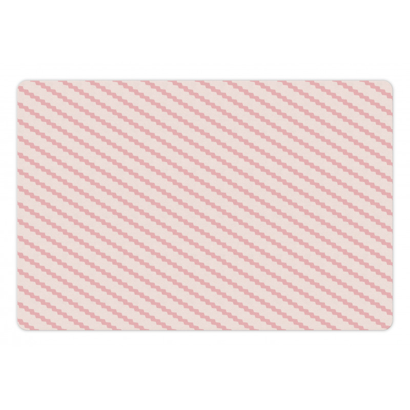 Diagonal Curved Stripes Pet Mat