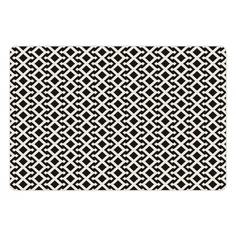 Ethnic Style Rhombuses Pet Mat