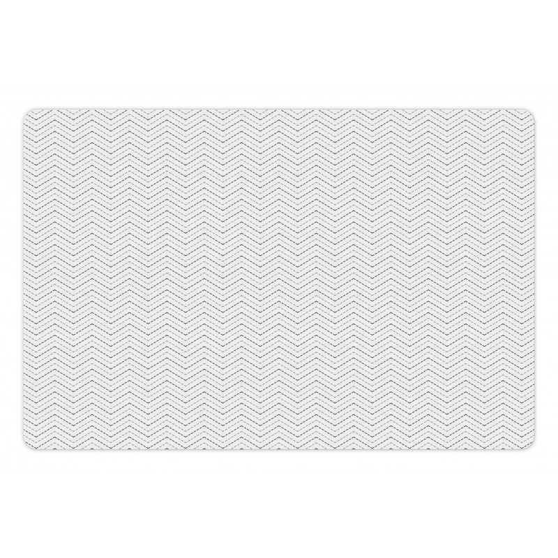 Repeated Dotted Lines Pet Mat