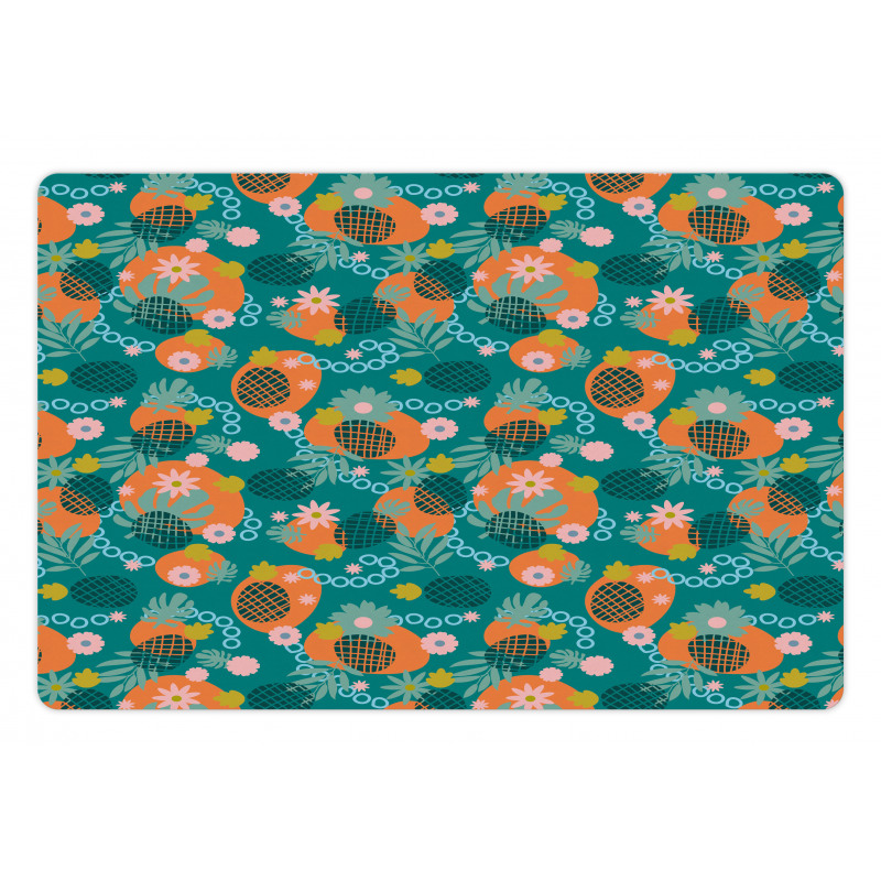 Abstract Monstera Leaves Pet Mat