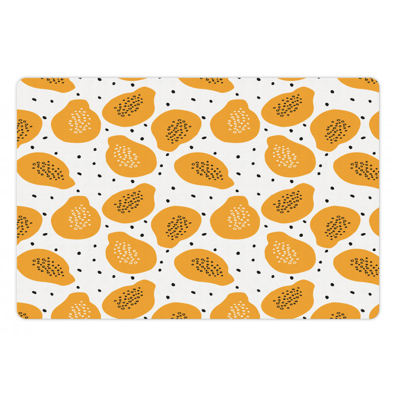 Papaya and Seeds Art Pet Mat