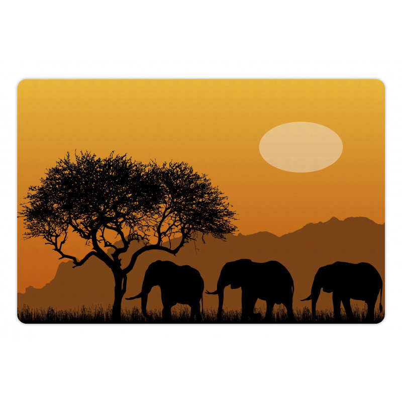 African Silhouette Nature Pet Mat